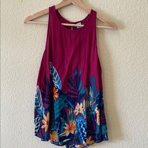 Floral Print Sleeveless Top